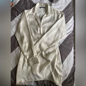 Zara Satin effect Shirt Dress